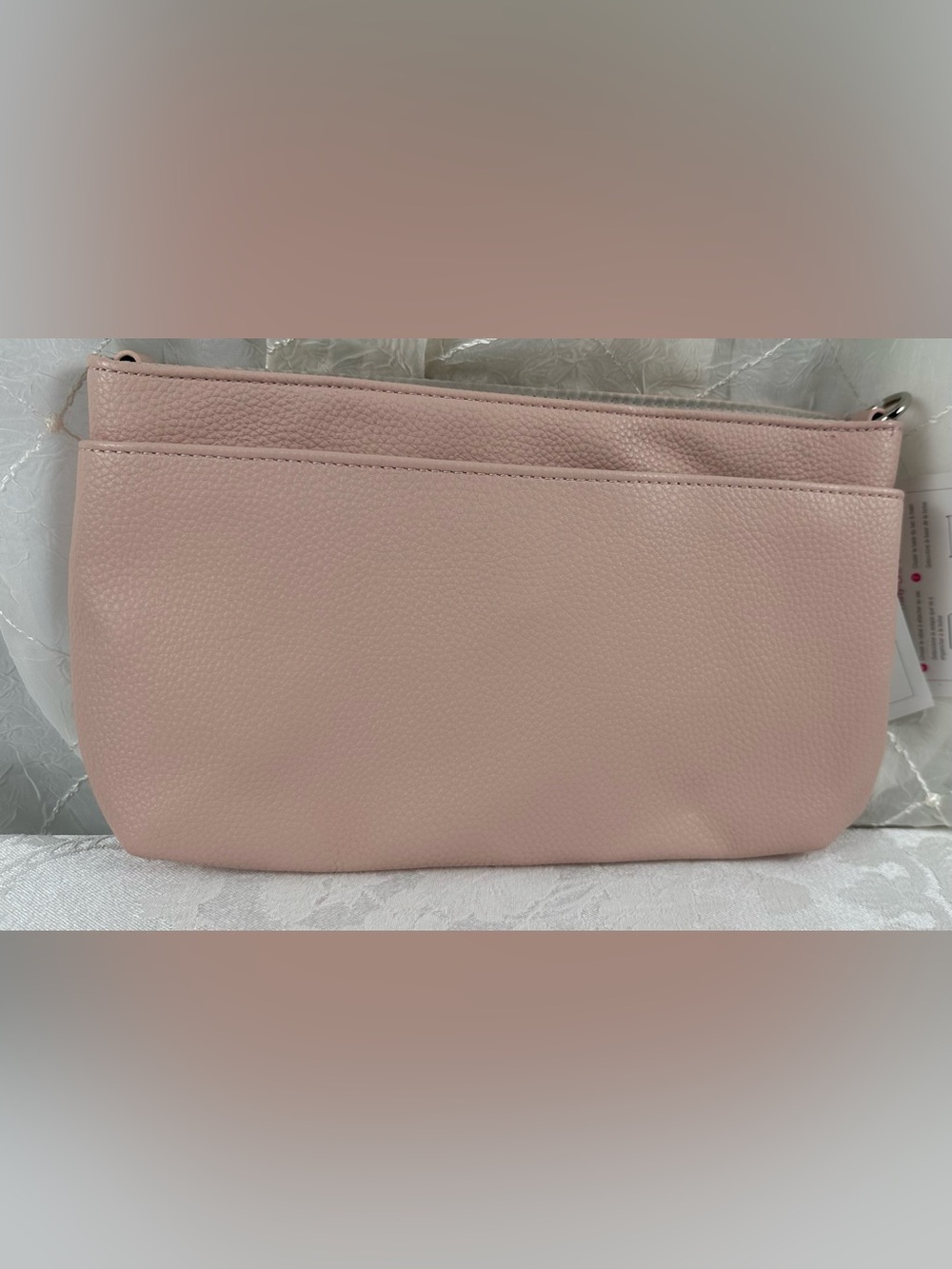 Soft Blush Pink Bag – Minimal Pebbled Design
